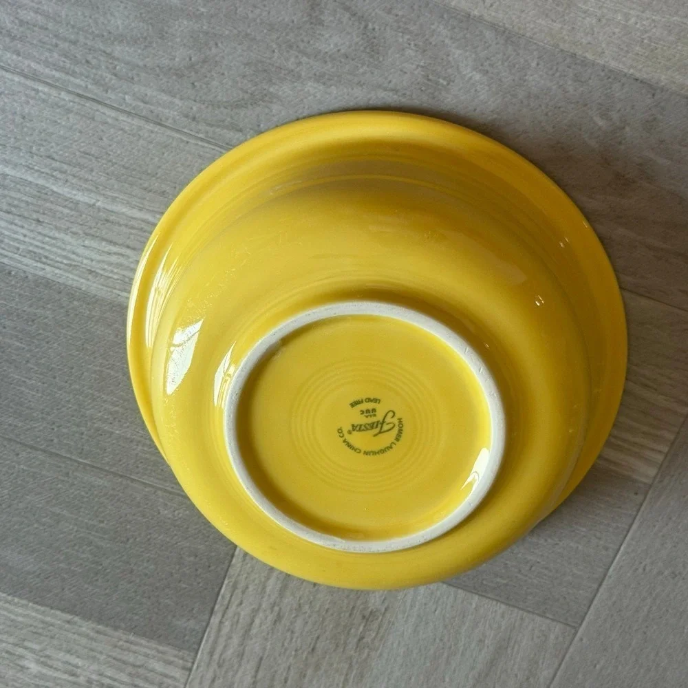Fiesta Yellow‎ Dinner Serving Bowl HLC Co Lead Free Vibrant Everyday Kitchenware